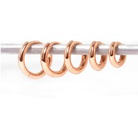 CANNER Multi-Sized Glossy Piercing Cartilage 925 Sterling Silver Hoop Earrings for Women Round Huggie Nose Ring Earings Jewelry