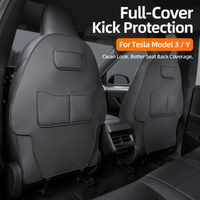 Suitable for Tesla 3/Y-shaped Rear Seat Fully Wrapped Anti Kick Pad, PU Leather Waterproof and High Temperature Resistant