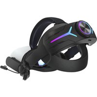 Sangle de tête réglable pour Oculus Quest 2, batterie 8000mAh, sangle Elite, pièces VR, plastique, noir, extension de temps de jeu, 1 PC