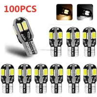 2/100PCS W5W T10 LED Bulbs Canbus 5730 8SMD 4014 26smd 12V 6000K 194 168 LED Car Map Dome Lights Parking Light Auto Signal Lamp