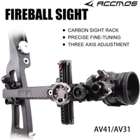 Adjustable Alloy Archery Compound Bow Sight Single Pin Long Rod Aiming Shooting Hunting Accessory