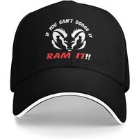 If You Can`T Dodge It Ram It Print Sandwich Baseball Cap Summer Sun Protector Hat Uunisex Adjustable Snapback Caps Dad Hats
