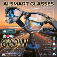 Nouvelles Lunettes Intelligentes 800W Pixel Améliorées avec Caméra, Enregistrement Vidéo, Reconnaissance Photo IA, Traduction Linguistique et Fonction Appel Vocal