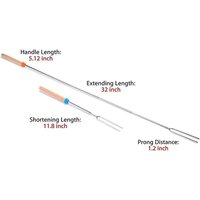 Telescoping BBQ Stick Campfire Camping Stove Bonfire BBQ Tools Supplies for High Efficient Control Balance Heat DropShipping