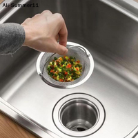 ใWq0ใใA73ใSteel Kitchen Sink Strainer Thickened Anti Clog Drain Filter Universal Leak Proof Mesh For Sink Basket Debris Catcher