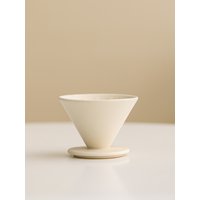 A Ceramic Pour-Over Coffee Filter Cup Domestic Coffee Brewing Filter Kiln-Fired Coffee Utensil Specialized Funnel-Shaped Filter