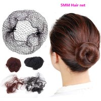 Plussign Mesh Hair Nets Invisible Ballet Bun Maker & Dance 20 inch hairnet for wigs beige brown black nylon elastic hair bun net