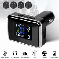 Car TPMS USB Digital tpms Tire Pressure Alarm System Sensors Wireless Universal TPMS Auto Security Alarm Cigarette Lighter