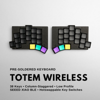 TOTEM 38key Low Profile Split Mechanical Keyboard Hot Swappable Kit PLA Case Kailh Choc V1 Bluetooth Wireless Separate Keyboard