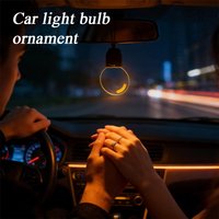 Car Mounted Acrylic Retro Light Bulb Decoration Automatic Lighting Gift For Interior Decoration