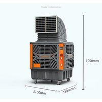 Industrial Floor Standing Evaporative Air Cooler, 220V Motor, Portable Water Cooling System for Hotels, Automatic Operation