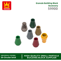 Wange 454Pcs/Lot 59900 4589 1x1 Cone Building Block Moc Parts Compatible with Circular Brick DIY Children Toy Assembly Gift Box