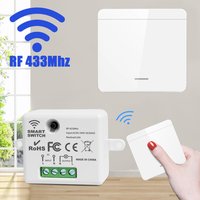Wireless RF 433MHz Remote Control Wall Switch 10A 110V 220V Receiver Module for Light LED Bulb Fan Home Automation