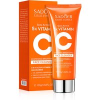 SADOER Vitamin C Facial Cleanser Face Wash Foam Cleanser Deep Cleansing Moisturizing Brightening Hydrating Skin Care Products