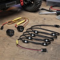 OGRC LED Light Kit Headlights Angel Eyes with 12 Modes for Traxxas TRX-4 Axial SCX10 RC4WD 1/10 RC Rock Crawler Car Accessories