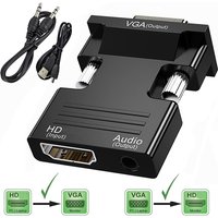 Full HD 1080P HDMI-compatible to VGA Adapter Converter VGA to HDTV Adapter For PC Laptop to HDTV Projector Video Audio Converter