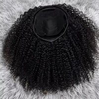 Deep Wave Hair Half Wig Kinky Curly 3 IN 1 Half Wigs Human Hair With Drawstring 210 Density Ready to Wear Half Wigs Full Machine Wig