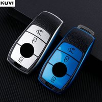 Leather TPU Car Remote Key Case Cover Shell For Mercedes Benz A C E S G Class GLC CLE CLA GLB GLS W177 W205 W213 W222 X167 AMG