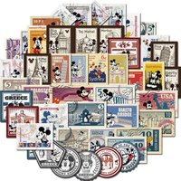100 Mickey stamp stickers cartoon creative cute retro ticket stubs high value peripheral decoration stickers