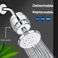 Powerful Shower Filter for Hard Water - High Pressure Filtered Shower Head Removes 99% Chlorine & Limescale Reduces Hair Loss