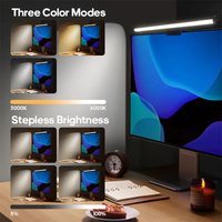 Blendfreie, augenschonende LED-Schreibtischlampe mit stufenlos einstellbarer Helligkeit, Monitor-Hängeleuchte für Arbeit und Gaming