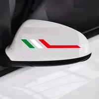2PCS Italian Flag Rearview Mirror Stickers for Fiat 500 Abarth 595 695 Punto Tipo Bravo |Waterproof Vinyl Decals Car Accessories