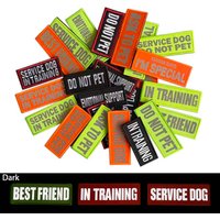 Therapy Dog,Service dog In Training,Emotional Support Morale Emblem Tactical Applique Embroidery,IR Reflective Patch Vest Badges