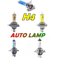 2Pcs H4 Car Clear Quartz Halogen Bulb 60/55W Rainbow Blue White Yellow Light Fog Lamp 12V Hi/lo Light Automobile Lamp