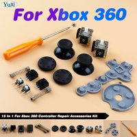 3D Analog Stick Sensor Potentiometer+Thumb Sticks+LT RT Trigger Switch Button 15 In 1 For Xbox 360 Controller Repair Parts Kit