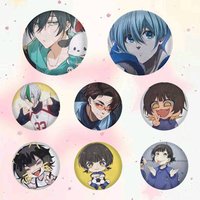 Cartoon Meguru Bachira Blue Lock Anime Badges Button Round Creative Pin Brooch Badge Bag Decor Accessories Friends Gifts