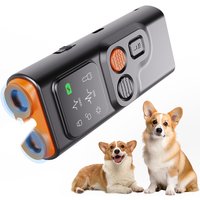 Ultrasonic Dog Repeller Dual Head, Anti Barking Device with Strobe Flashlight, Rechargeable 30 Days Battery Life, Safe Dog Deter