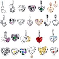 925 sterling silver pendant heart-shaped series beads compatible with original bracelet necklace DIY jewelry gift