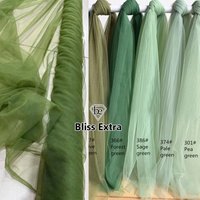 Green Series Soft Tulle Fabric Wedding Decoration Avocado Sage Mesh Chair Back Yarn Encryption Gauze Curtain Clothing Material