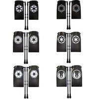Natiolal Flag Space Commando Figure Empire Soldier Republic Army Military Flags Building Block Toy