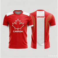 Canada Flag Maple Leaf Print T Shirt 3D Printed Breathable Quick Dry Family Style for Kids Adults Fashion Streetwear Sports