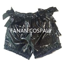 Adult Giant Baby Sexy Girl Black Bow Thin Pvc Sissy Bloomers Maid Role Play Gothic Lining Multi Color