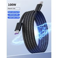 Magnetic 100W USB C To Type C for iPhone 15 Xiaomi Fast Charger Cable USB A To Type C Data Charging Wire for MacBook Samsung LG