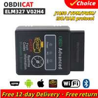 HOT Selling V02H4 MINI ELM327 Bluetooth V2.1 Auto Scanner Auto ELM 327 For OBD2 12V Car Diagnostic Tool