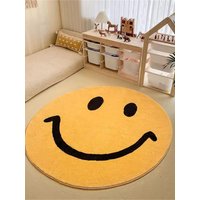 VIKAMA Smile Plush Carpet Comfortable and Soft for Room Decoration Fluffy Floor Mat Bedroom Sofa Living Room Home Decoration
