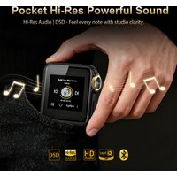 HiFi Mini MP3 Player with Clip Two-way Bluetooth aptX LDAC DSD256 Lightweight 45g ALPS 64GB SD Portable Flac Player for Sports