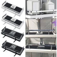 Shower Head Holder Pole Shelf Punch Free Shower Stand Height Adjustable Shower Rod Shelves Hollow Design Bathroom Gadgets