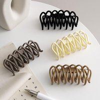 Korean Ins Fashion Plastic Neutral Coffee Hair Claw Clips for Women Accessories Geometry Headdress Catch Crab Hairpins Gifts