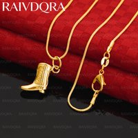 18K Gold Plated Boot Pendant Necklace For Women Men Anniversary Gift Popular Wild Fashion Romantic Jewelry