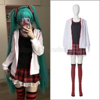 Miku Meganekko Cosplay Costume Natural Dress Anime Role Play Suit Halloween Carnival Party Outfit For Women Girls