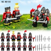 M8180 Red Dragon Knight Patrol Children's Educational Small Particle Building Block Toy Weapon Accessories