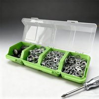 SUSU 1Pcs Screw Organizer Box Display Parts Storage Box 4 Compartments With Lid Plastic Tool Part Container Bin