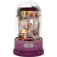 Creative Rotating Music Box DIY Wooden House Handmade Craft Gift for Girlfriend