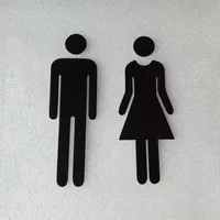 1 Paar DIY Mann und Frau Toilettenaufkleber WC-Türschild Aufkleber Toilettenschilder Toilette Waschraum Beschilderung Plakette Wandaufkleber Dekor