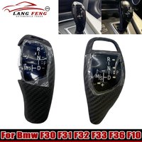 Just For LHD For Bmw F30 F31 F32 F33 F36 F10 3 5 7 Series Real Carbon Fiber Gear Shift Lever Knob Interior Replacement Cover