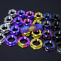 AliExpress RTAMO Gr5 Titanium Nut M22 M24 M25 M30 CNC Yoke Nut for Motorcycle Bicycle Fastener (1pc)